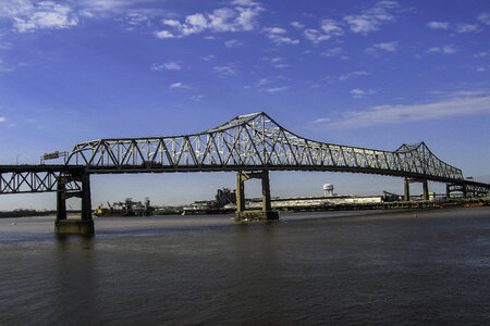 Large bridge at the mouth of the Mississippi at Baton Rouge, Louisiana photo
