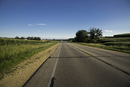 Roadway leading to New Glarus