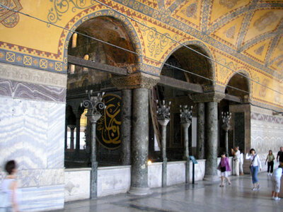 The Loge of the Empress in the Hagia Sophia in Istanbul, Turkey photo