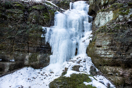 Frozen Waterfalls at Parfrey's Glen, Wisconsin -- Free Stock Photo