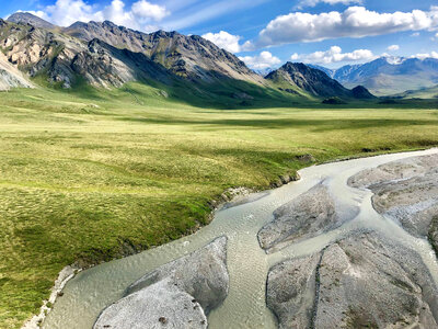 Braided streams in Alaska photo