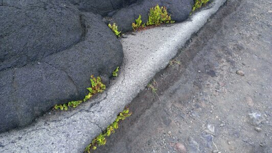 Volcano lava flow cold photo