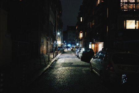 Street Lane at Night Free Photo photo