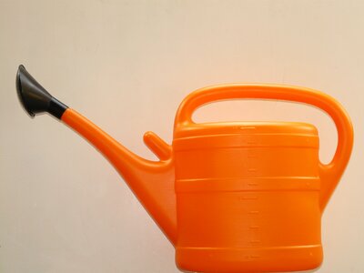 Orange plastic water