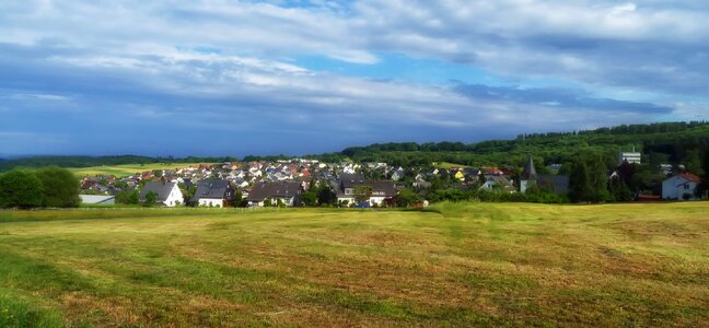 Town panorama sky photo