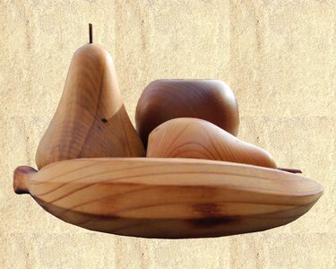 Fruit wood carved