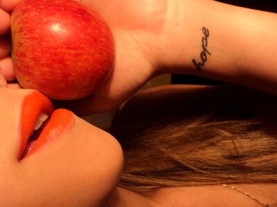Lipstick lips red