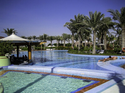 Emirate Palace swimming pool in Abu Dhabi, United Arab Emirates - UAE