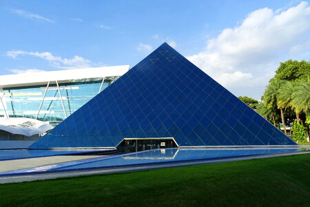 Pyramid structure in Bangalore, India photo