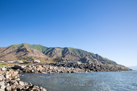 Antelope Island on the Great Salt Lake, Utah photo