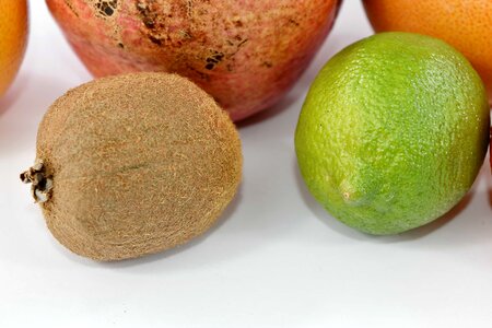 Kiwi lemon pomegranate photo