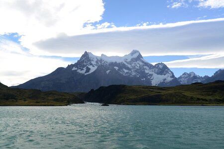 Pehoe Lake and Los Cuernos in the Torres del Paine National Park
