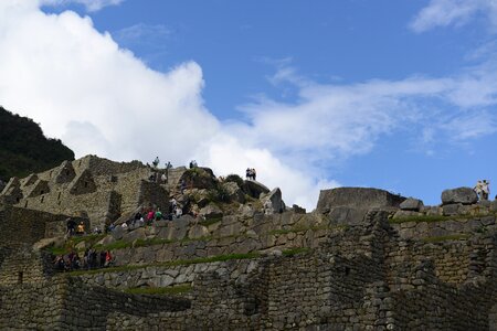 Machu Picchu is a UNESCO World Heritage Site in Peru photo