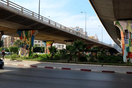 Street art graffiti overpass
