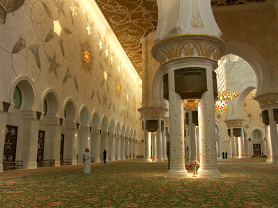 Inside the Abu Dhabi Mosque in United Arab Emirates - UAE photo