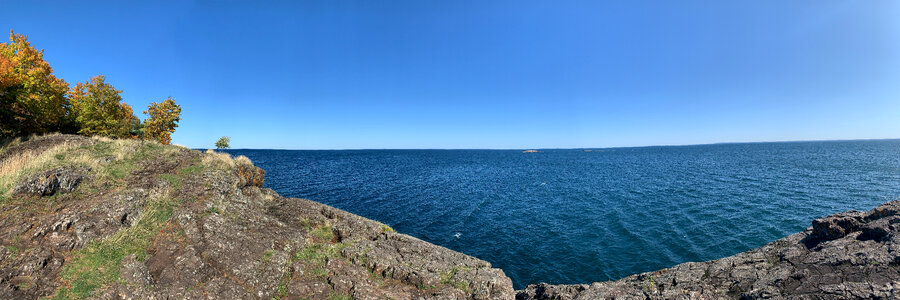 Lake Superior at the end of Presque Isle photo