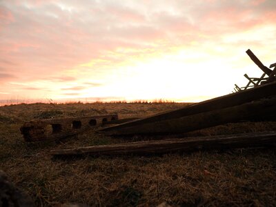 Countryside dawn dusk photo