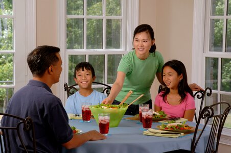 Children eat together photo