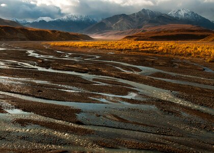 East Fork River, Polychrome Mountains Denali National Park photo