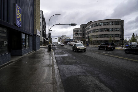 Streets of downtown Yellowknife photo