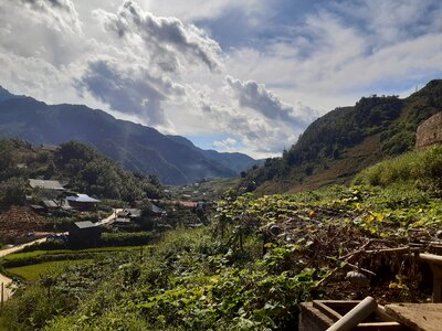 SaPa is a town in the Hoang Lien Son Mountain in Vietnam photo