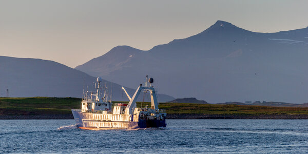 Trawler underway at Ocean Iceland photo