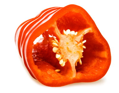 red pepper slices photo