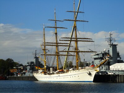 Sailing vessel gorch fock training ship