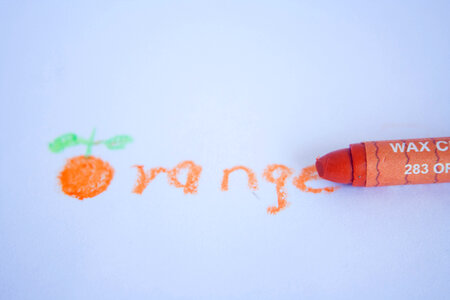 Orange Crayon photo