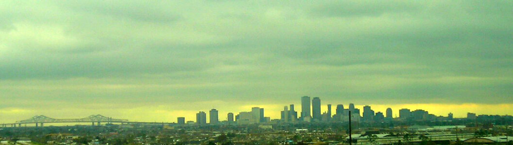 The New Orleans cityscape in early-February 2007 in Louisiana photo
