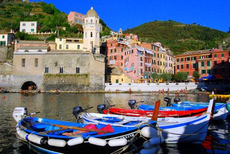 Houses colors sea photo