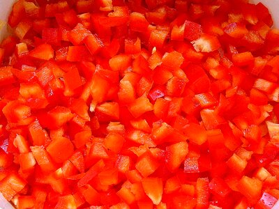 Vegetables pepper cooking