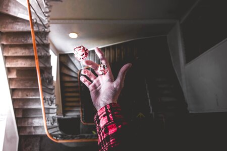 Finger hand indoors
