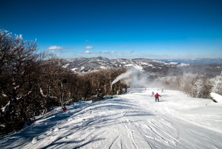 On ski slopes at sugar mountain NC photo