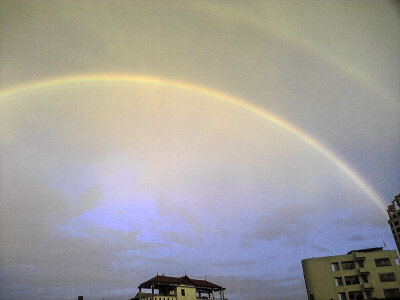 Rainbow over Hanoi, Vietnam photo