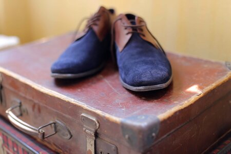 Blue shoes luggage