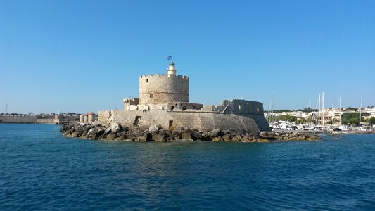 Sea blue sky fort photo