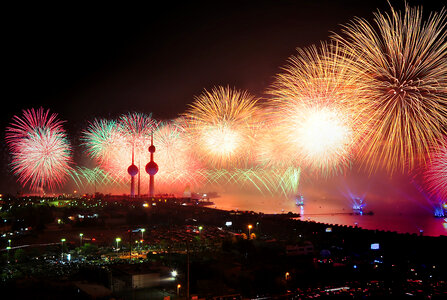 Major Fireworks Celebrating the New Year photo