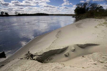 Gray river sand