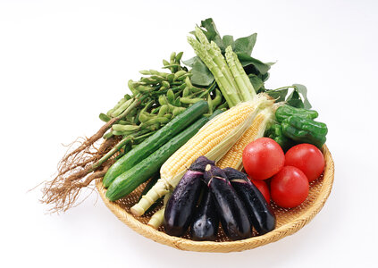 Different fresh fruits and vegetables photo