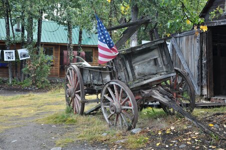 Usa wild west covered wagon photo