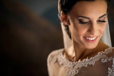 Gorgeous bride portrait photo