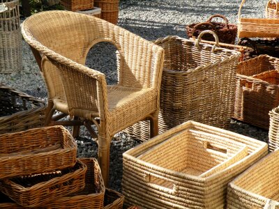 Basket-chair furniture seat photo