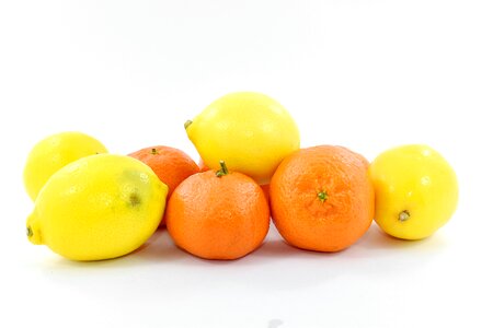 Lemon mandarin oranges photo