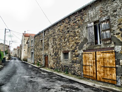 Old town street Puy De Dome France photo