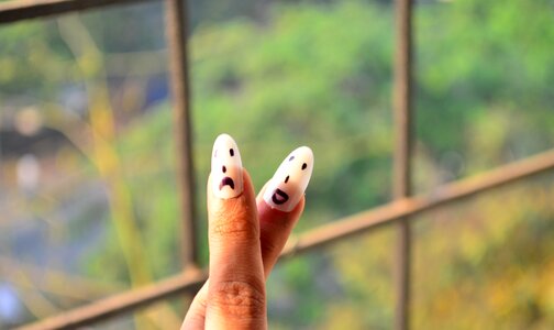 Smiley Faces Hand Nails 3 photo