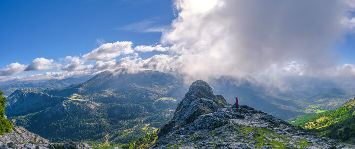 Scenic Mountains landscape with clouds photo