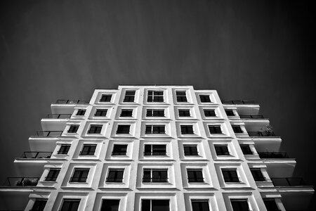 Abstract architecture black and white photo