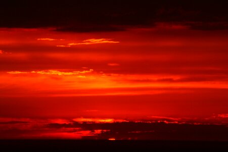 Orange horizon twilight photo