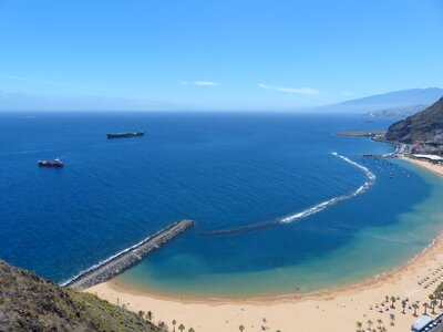 Coast sand beach playa las teresitas photo